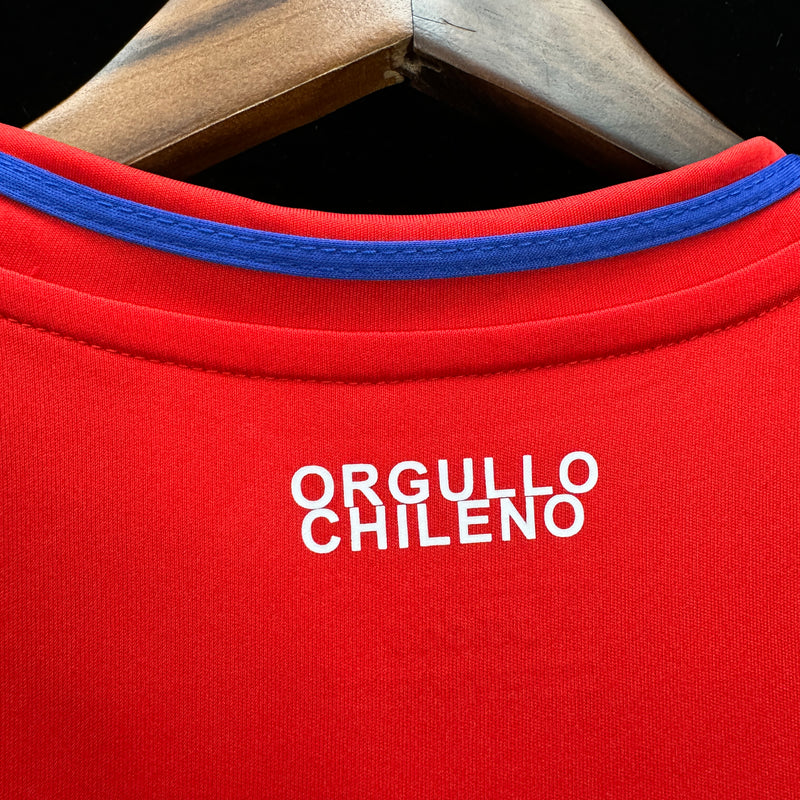 Camisa Seleção Chile I 2024 Adidas - Vermelho