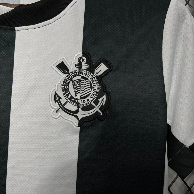 Camisa Corinthians Feminina 2024 Nike - Branca e Preta