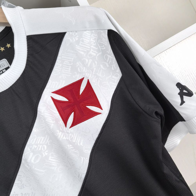 Camisa Vasco II 2024 Kappa - Preta com listra Branca