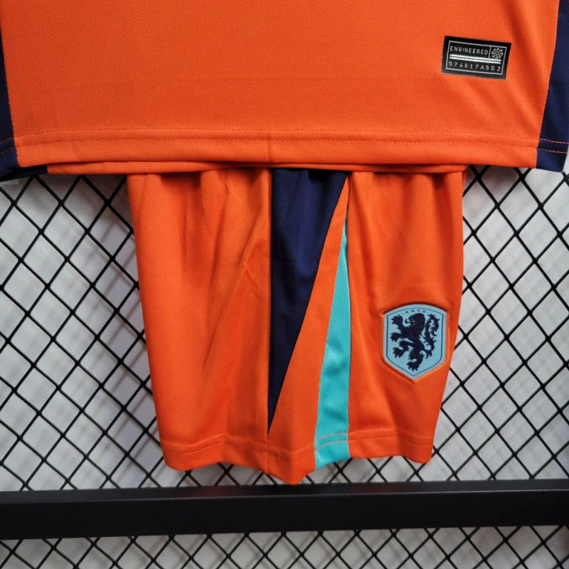 Kit Infantil Seleção Holanda 2024 Nike - Laranja