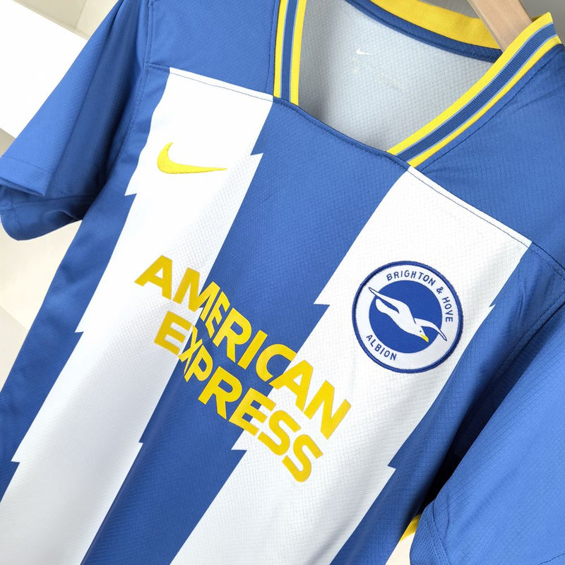 Camisa Brighton & Hove Albion 24/25 Nike - Azul e Branca