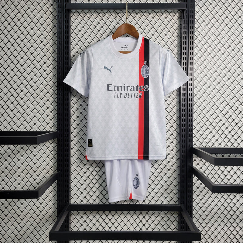 Kit Infantil AC Milan II 23/24 Puma - Branco