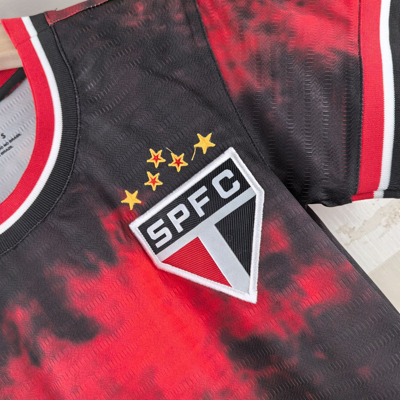 Camisa São Paulo Feminina 2024 New Balance - Vermelha e Preta