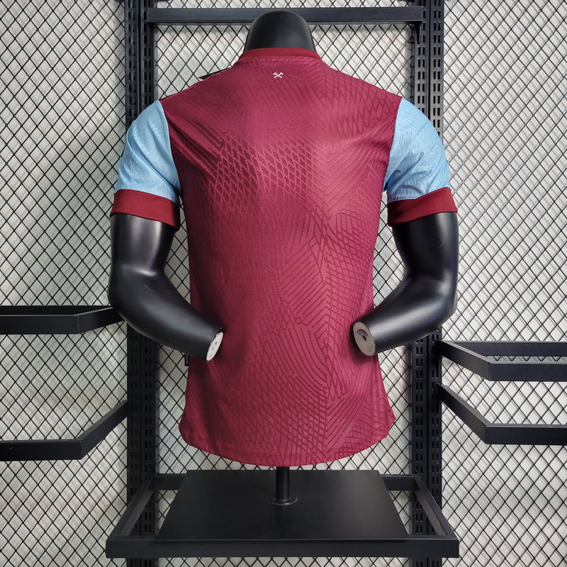 Camisa West Ham I 23/24 - Vinho e Azul - Umbro - Jogador