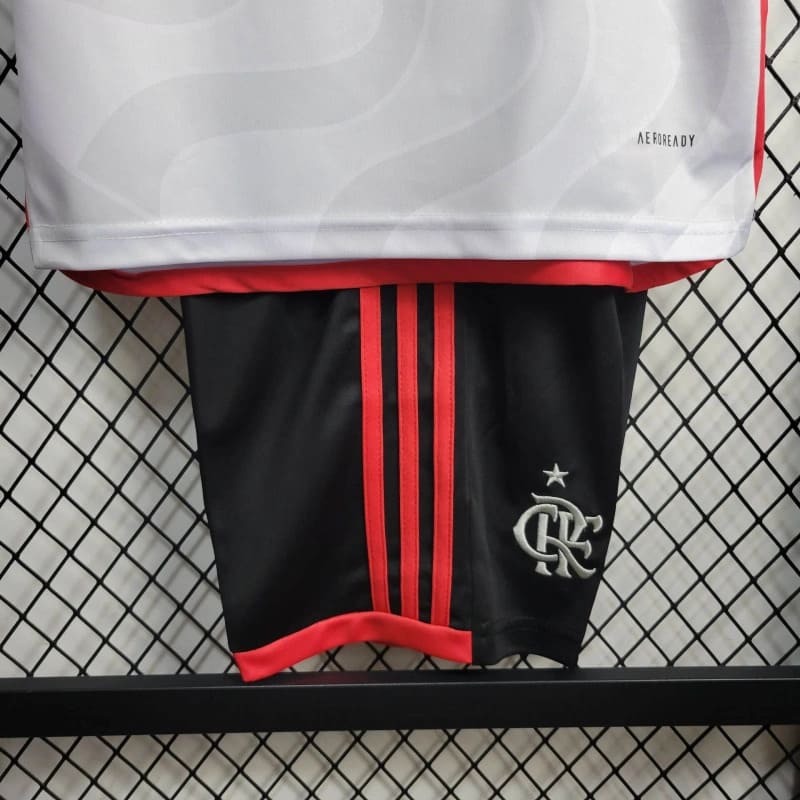 Kit Infantil Flamengo 2024 Adidas - Branco