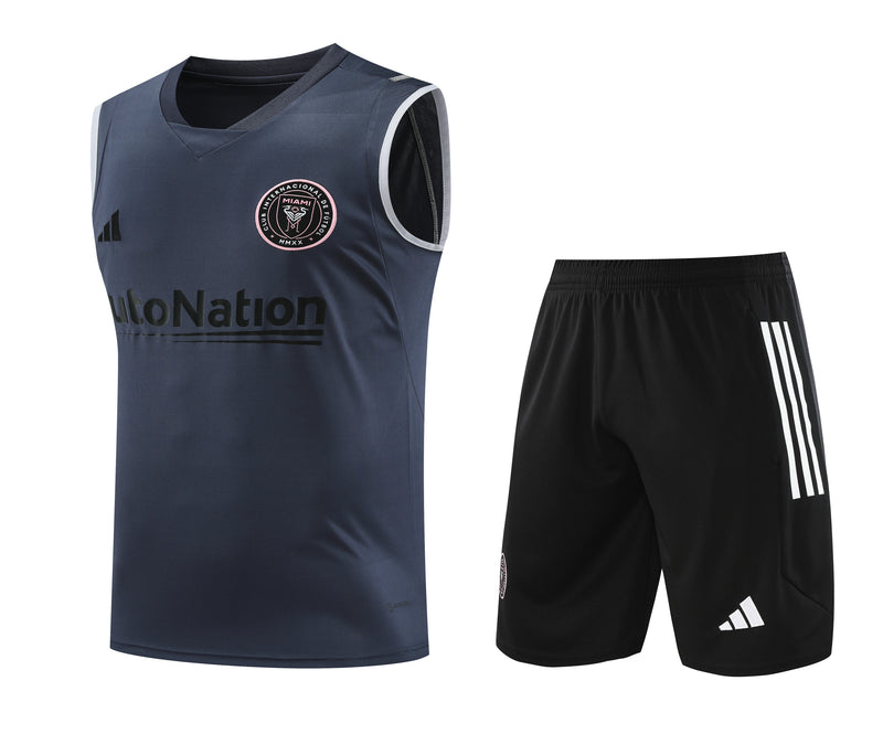 Kit Treino Inter Miami 2023/24 Adidas - Cinza