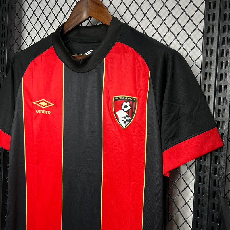 Camisa Bournemouth F.C 24/25 Umbro - Vermelha e Preta