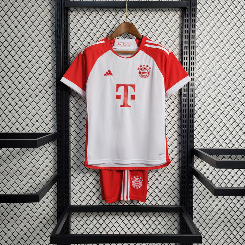 Kit Infantil Bayern de Munique I 23/24 Adidas - Branco