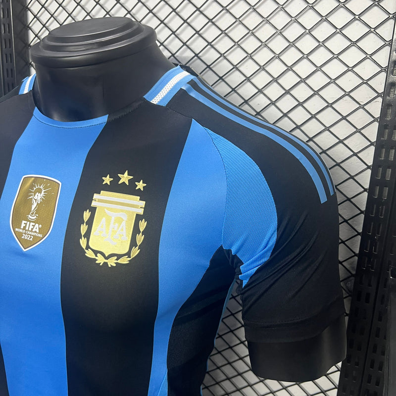 Camisa Seleção Argentina Edição Especial 2024 Adidas - Azul e preta Masculino Jogador