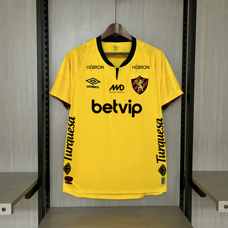 Camisa Sport Recife [Com Patrocínio] Goleiro 2024 Umbro - Amarela