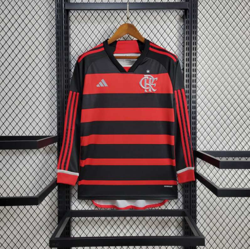 Camisa Flamengo Manga longa I 2024 Adidas - Rubro Negro