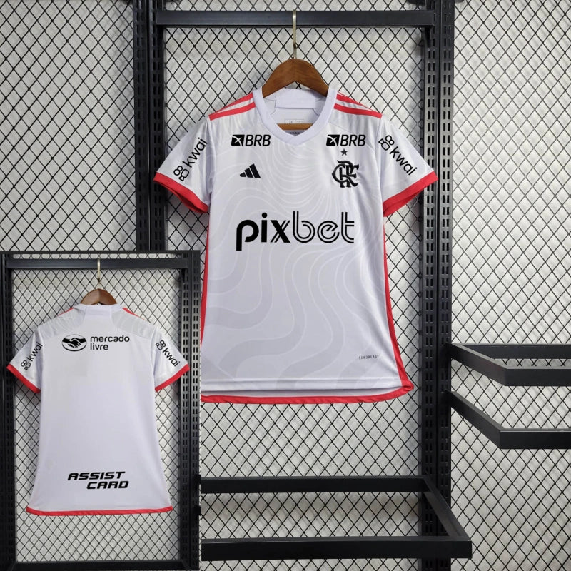 Camisa Flamengo [Com Patrocínio] Feminina 2024 Adidas - Branca