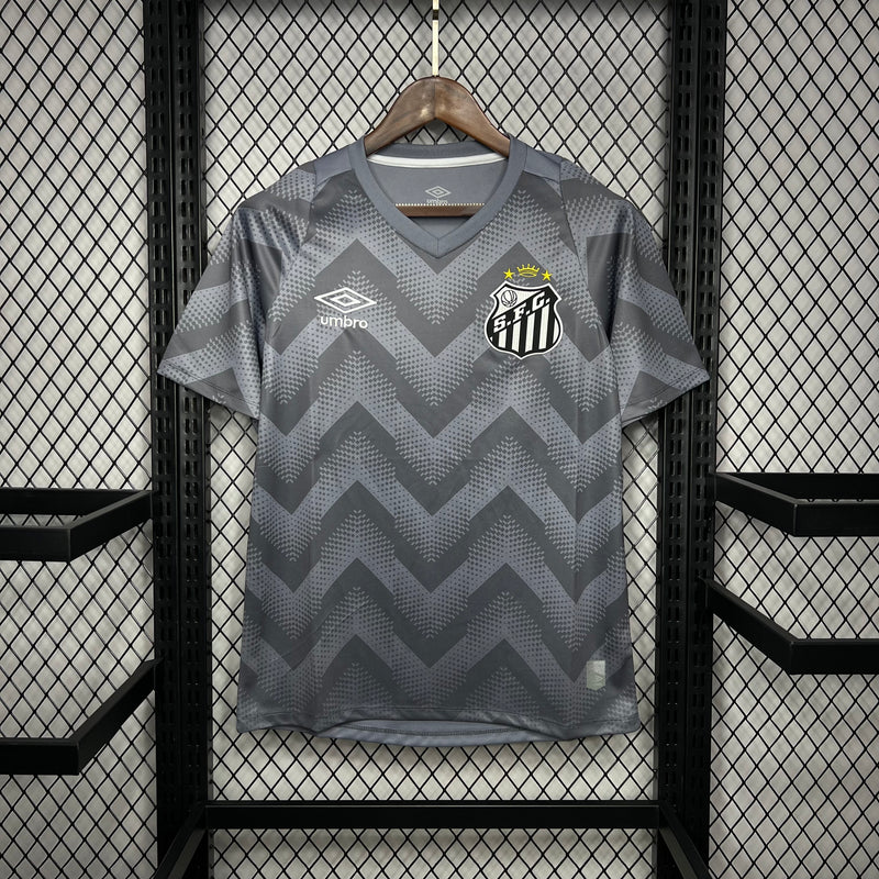 Camisa Santos Pré Jogo 2024 Umbro - Cinza