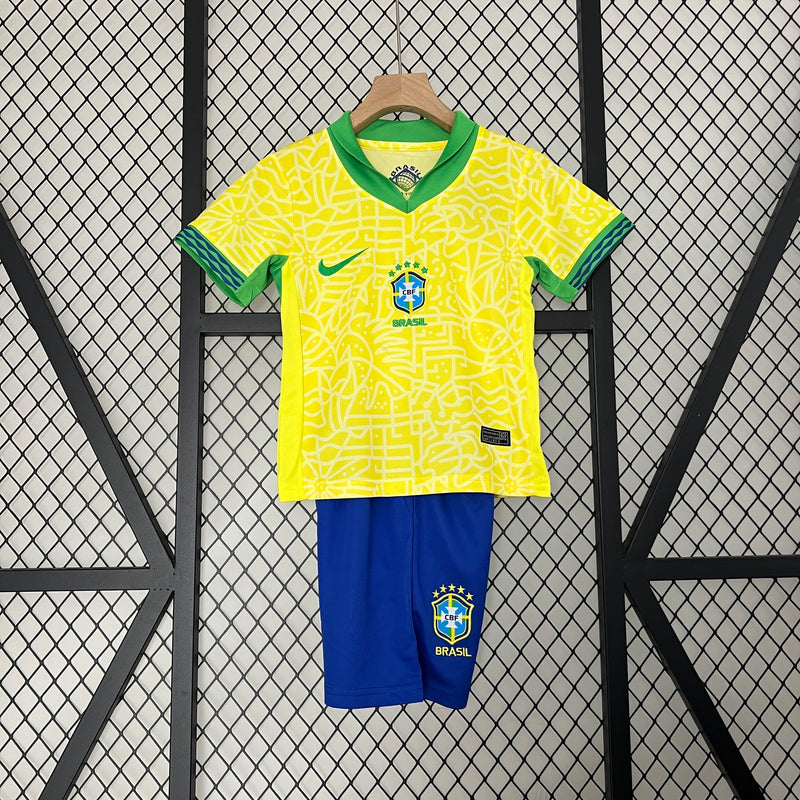 Kit Infantil Seleção Brasil 2024 Nike - Amarelo