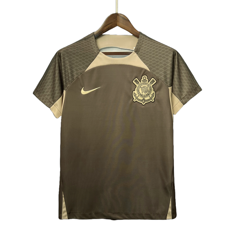 Camisa Corinthians Pré-Jogo Treino 2024 Nike - Bege