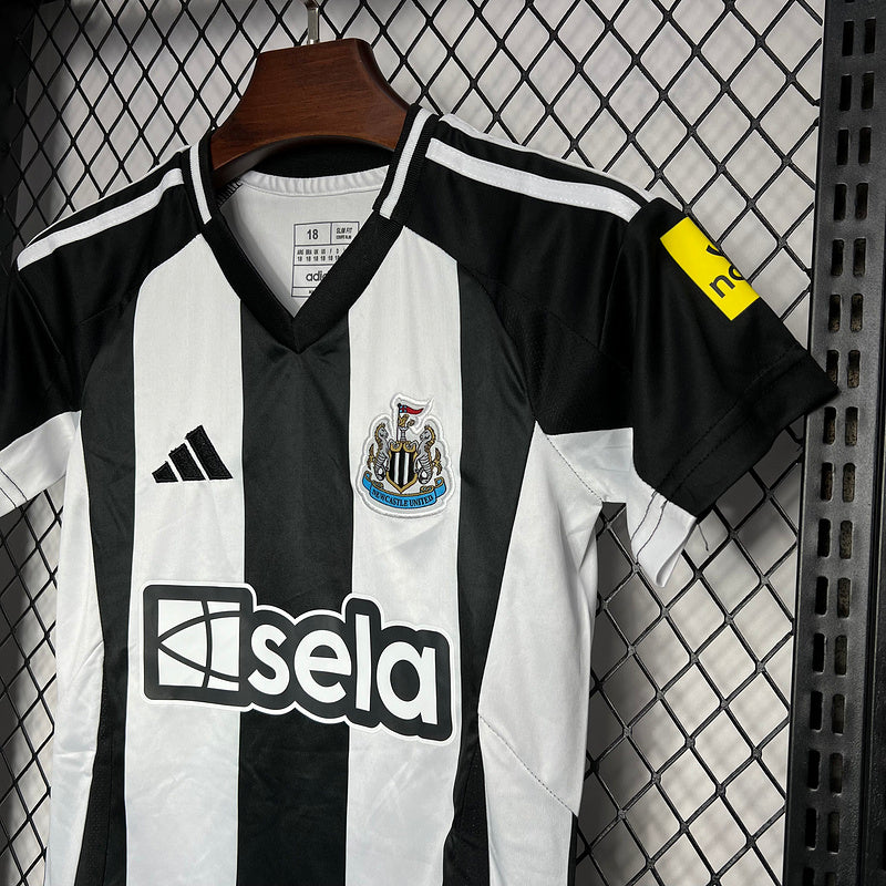 Kit Infantil Newcastle 24/25 Adidas - Preto e Branco