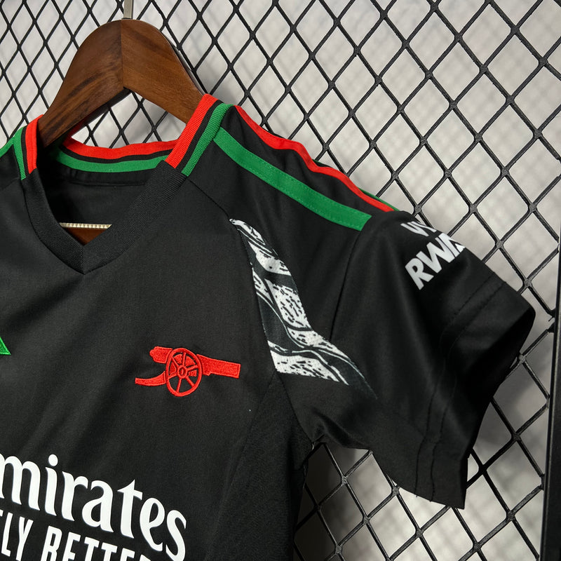 Kit Infantil Arsenal 24/25 Adidas - Preto