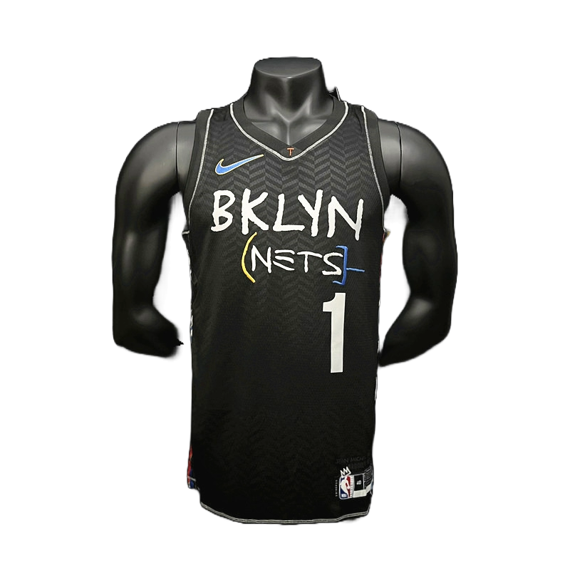 Regata Brooklyn Nets City 2023 Masculina - Preto