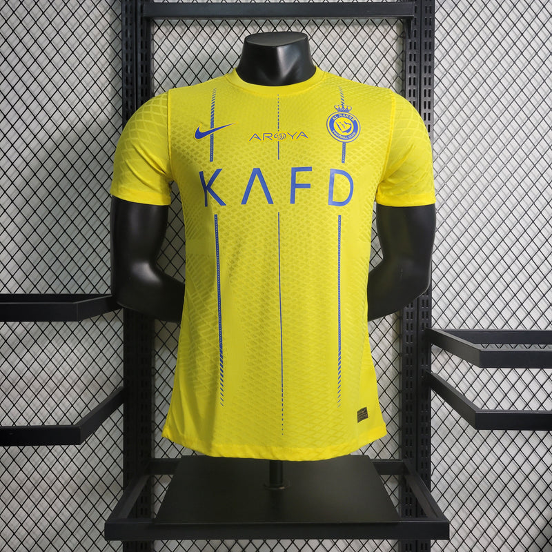 Camisa Al-Nassr I 23/24 - Amarelo e Azul - Nike - Jogador