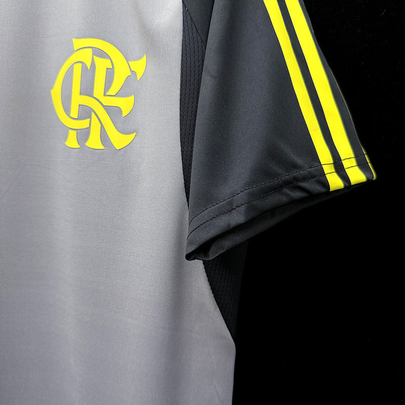 Camisa de Treino Flamengo 2024 Adidas - Cinza