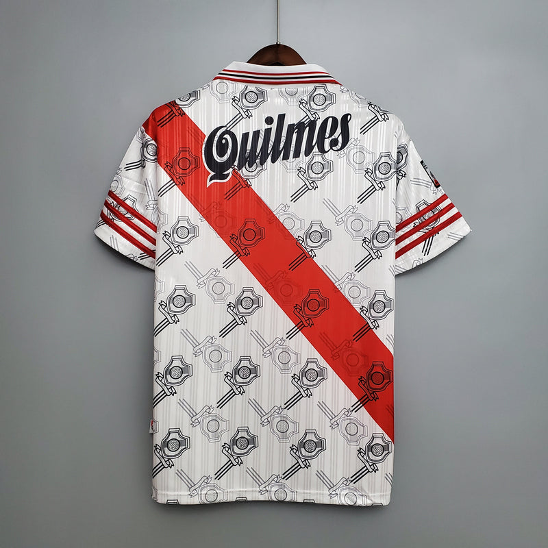 Camisa River Plate Retrô 1995 Adidas - Branca e Vermelho