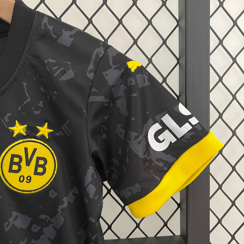 Kit Infantil Borussia Dortmund II 23/24 Puma - Preto