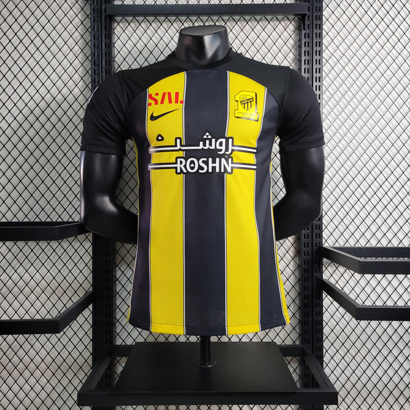 Camisa Al-Ittihad FC I 23/24 - Amarelo e Preto - Nike - Jogador