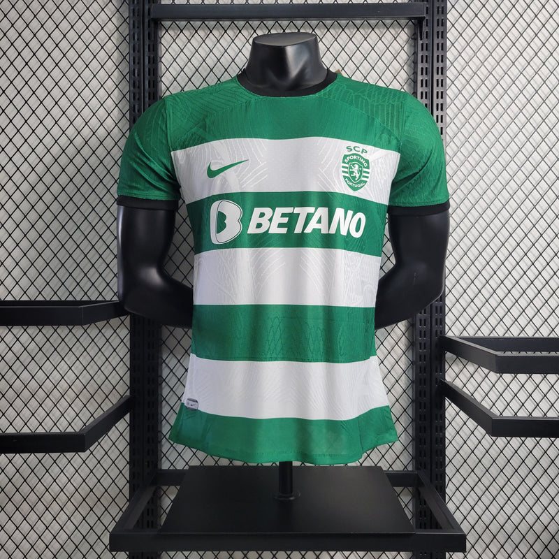 Camisa Sporting CP I 23/24 - Verde e Branca - Nike - Jogador