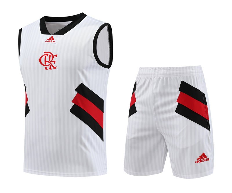 Kit Treino Flamengo 2023 Adidas - Branco