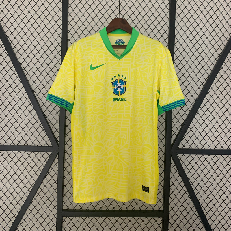 Camisa Brasil I 2024 - Amarela - Nike - Masculino