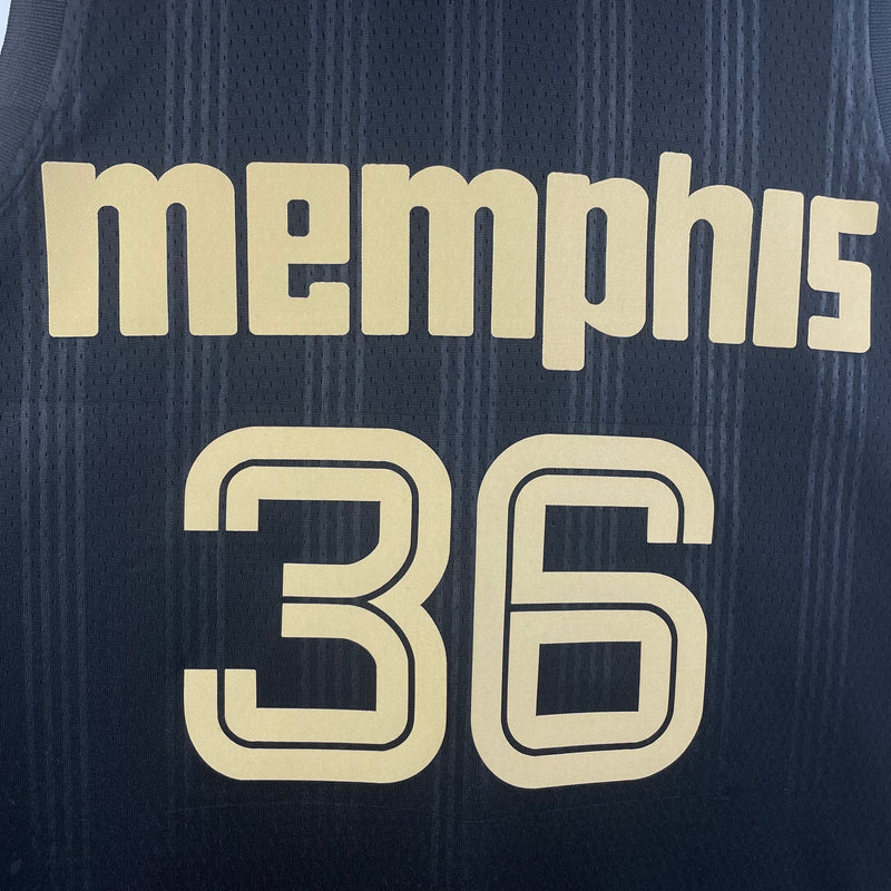 Regata Memphis Grizzlies 2023 Masculina - Preta