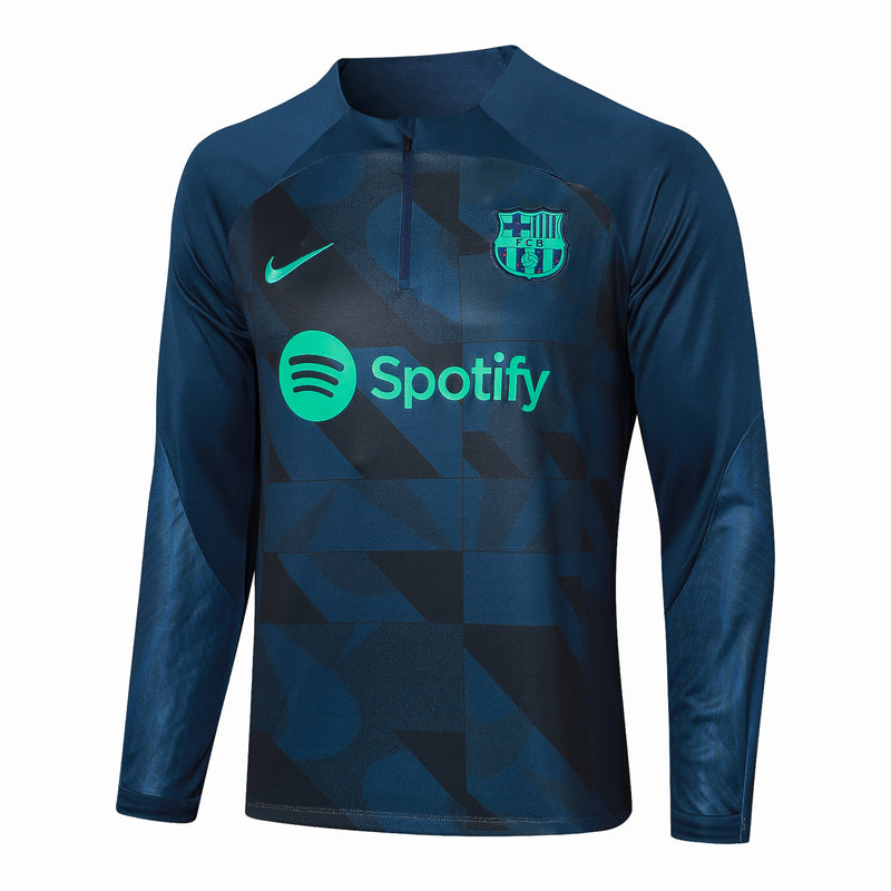 Conjunto Barcelona 23/24 Azul - Nike - Com Fecho