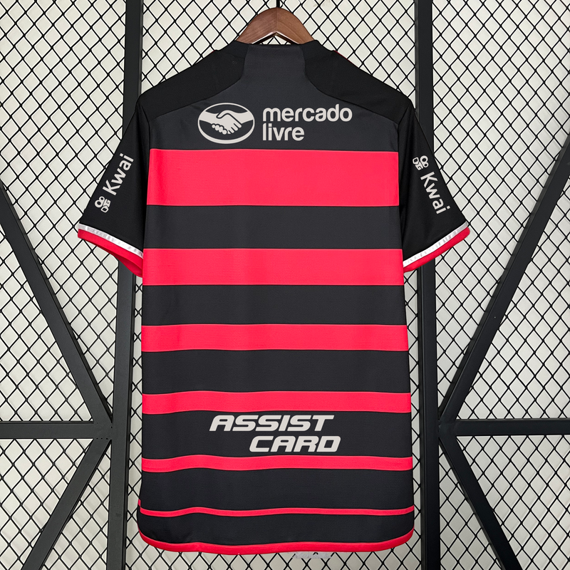 Camisa Flamengo I [Com Patrocínio] 2024 Adidas - Rubro Negro