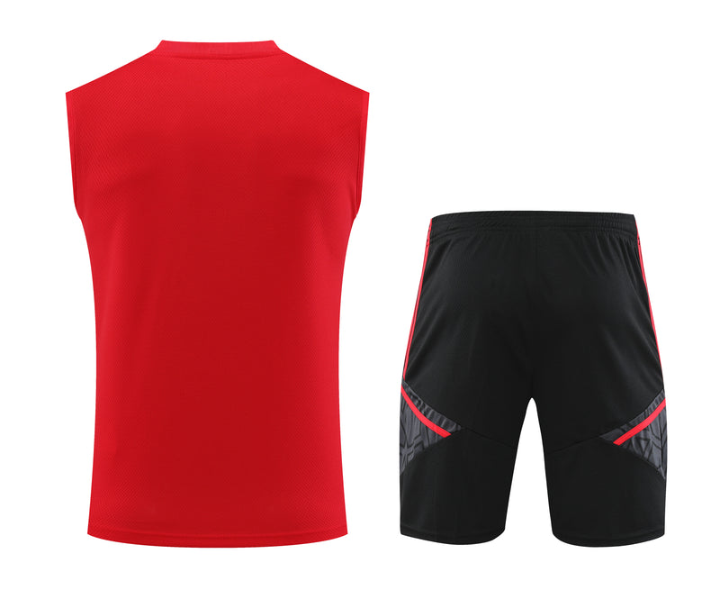 Kit Treino Bayern de Munique 2023/24 Adidas - Vermelho