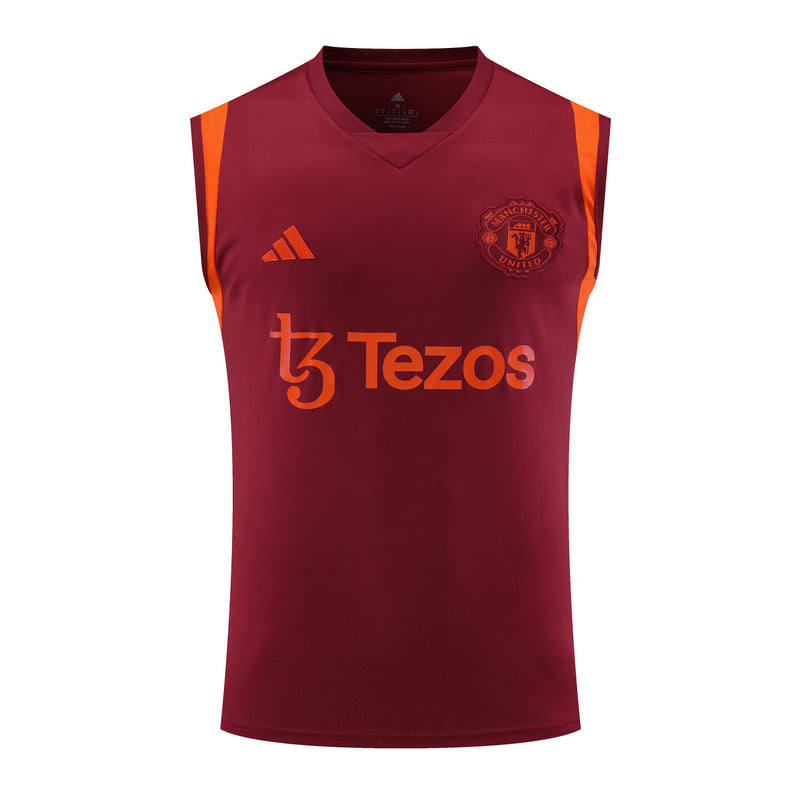 Kit Treino Manchester United 2023/24 Adidas - Vermelho