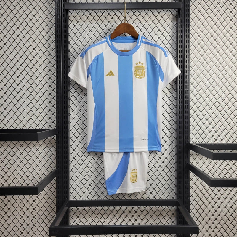 Kit Infantil Seleção Argentina 2024 Adidas - Azul e Branco