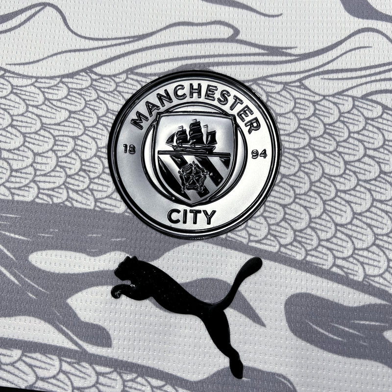 Camisa Manchester City Edição Especial Ano do Dragão de Madeira 2024 Puma - Cinza