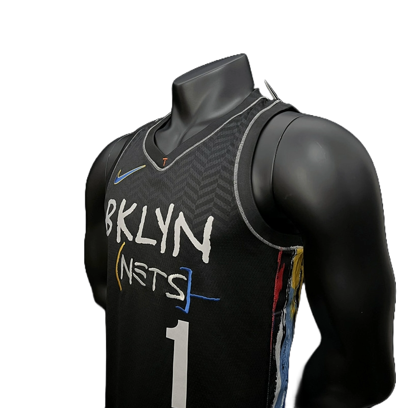 Regata Brooklyn Nets City 2023 Masculina - Preto