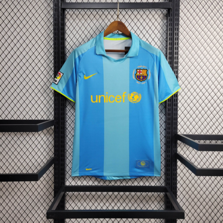 Camisa Barcelona Retrô 2007/08 Nike - Azul