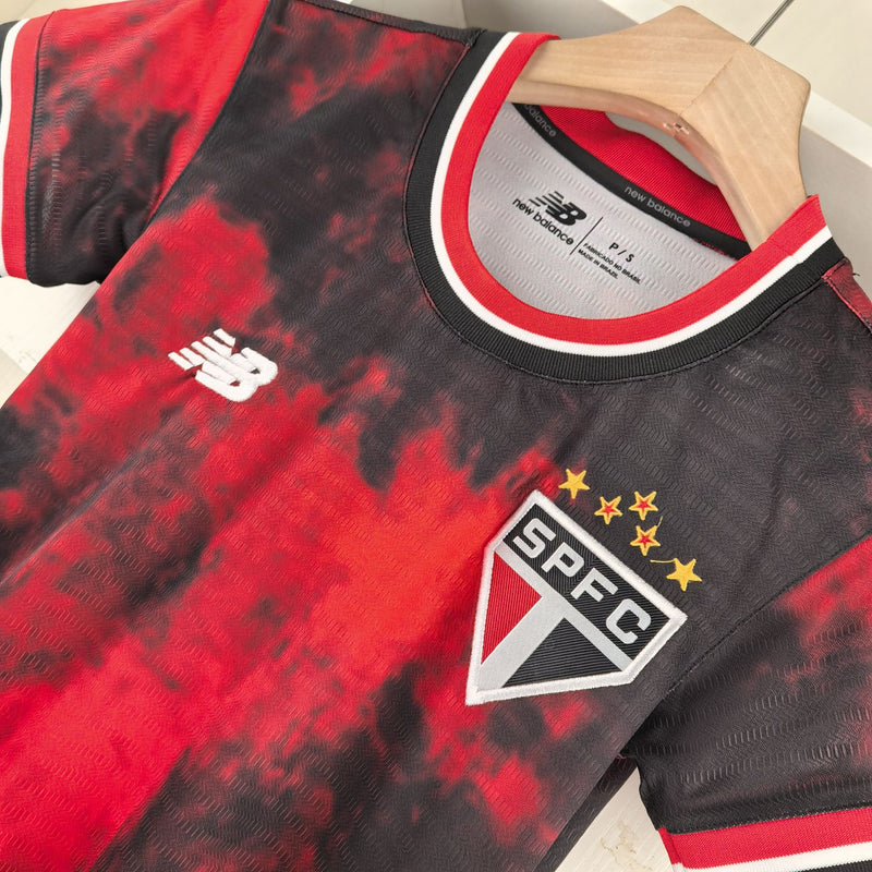 Camisa São Paulo Feminina 2024 New Balance - Vermelha e Preta