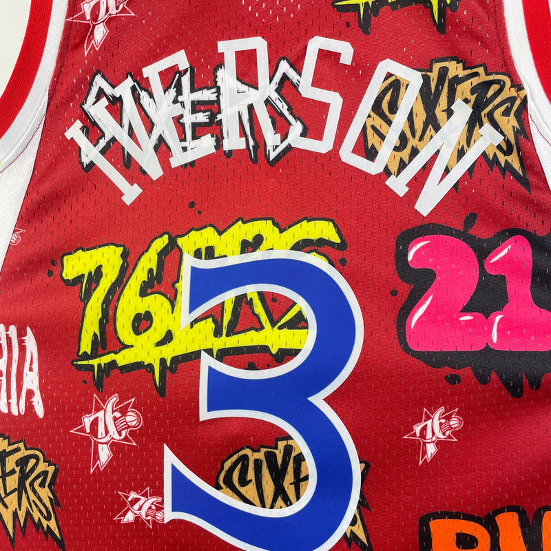 Regata Philadelphia 76ers Edição Limitada 1996/97 Masculina - Vermelha