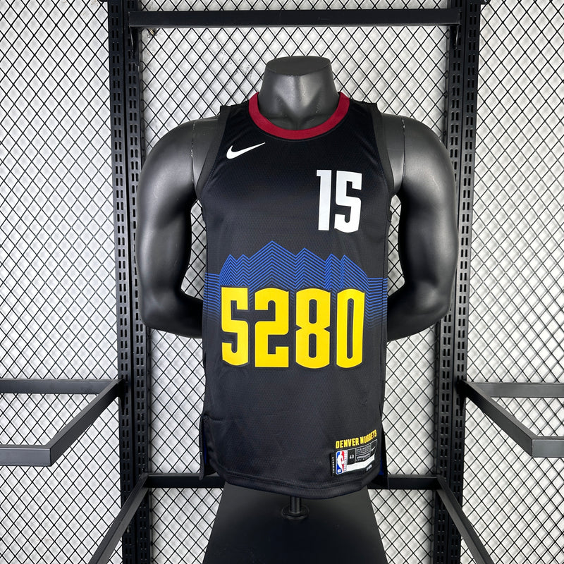 Regata Denver Nuggets City 2024 Masculina - Preto