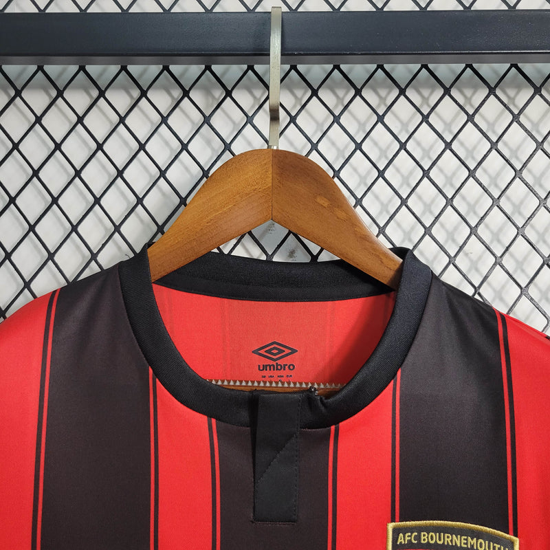 Camisa Bournemouth I 23/24 Umbro - Vermelho e Preto