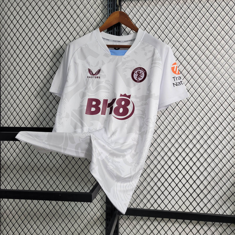 Camisa Aston Villa II 23/24 Castore - Branco