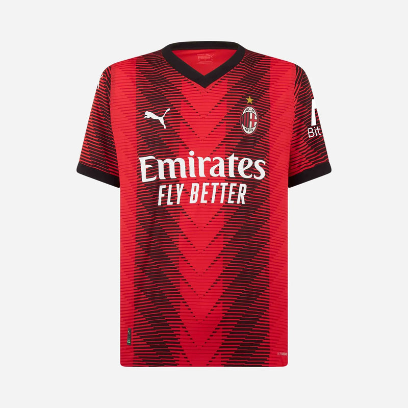 Camisa Milan I 23/24 Puma - Preto e Vermelho