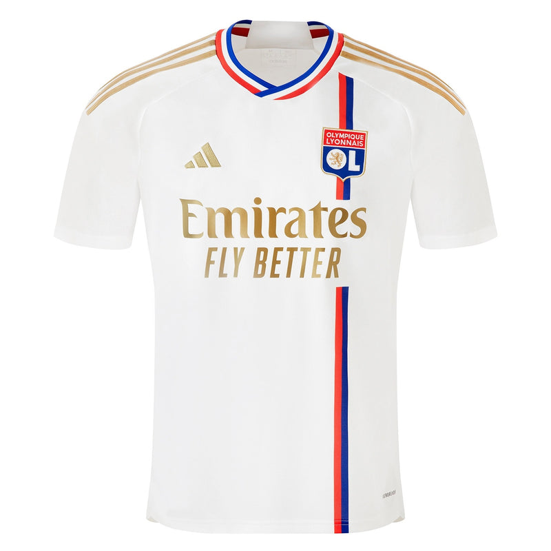 Camisa Olympique Lyon I 23/24 Adidas - Branco