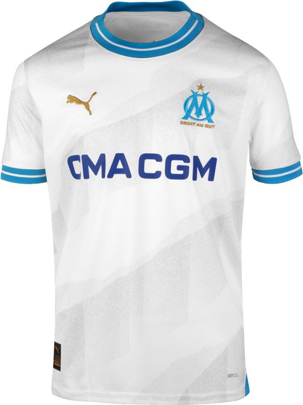 Camisa Olympique de Marseille I 23/24 Puma - Branco