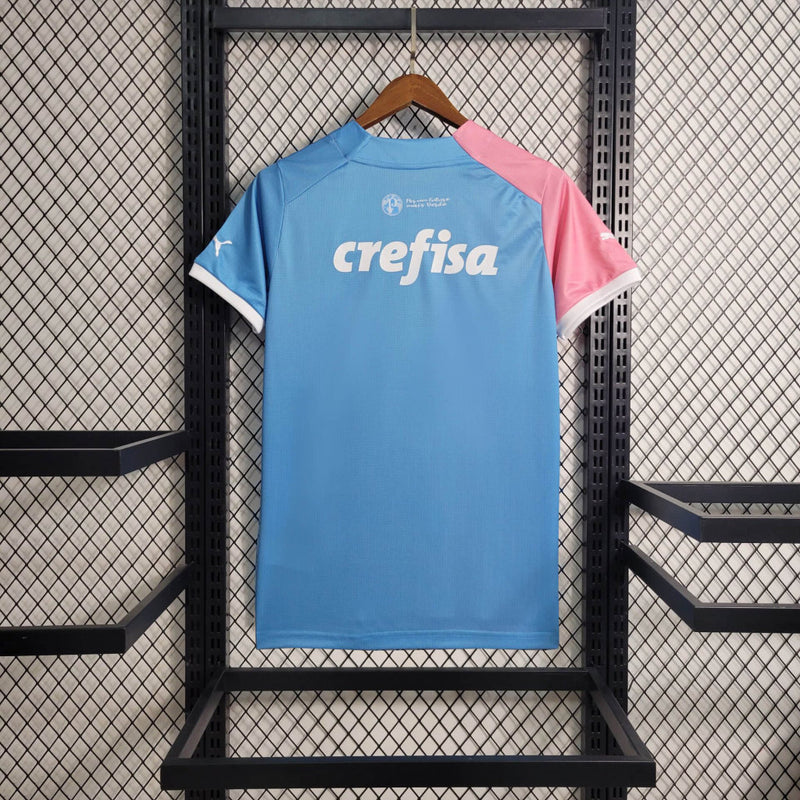 Camisa Palmeiras Outubro Rosa 23/24 Puma - Azul e Rosa