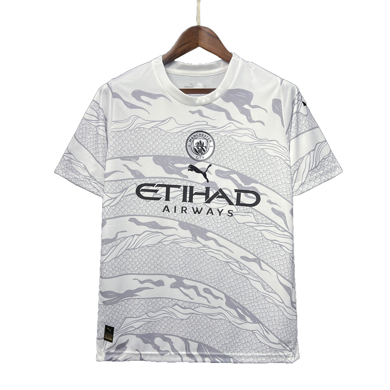 Camisa Manchester City Edição Especial Ano do Dragão de Madeira 2024 Puma - Cinza