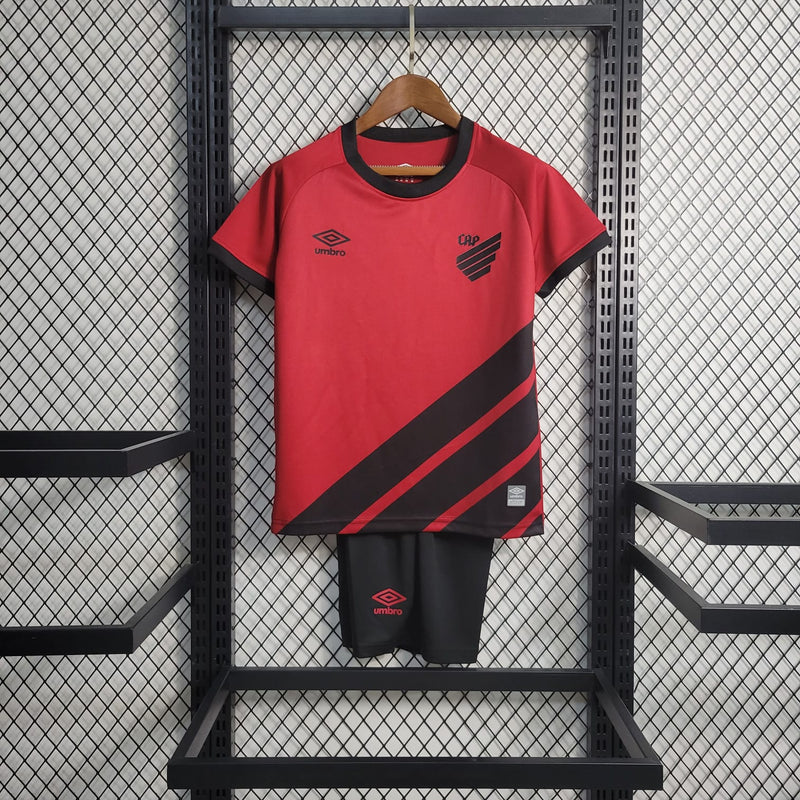 Kit Infantil Atlético Paranaense I 23/24 Umbro - Vermelho